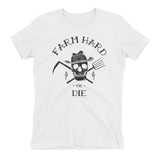 Women's Classic White Farm Hard or Die T-shirt - Farm Hard or Die