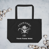 Large organic tote bag (customizable) - Farm Hard or Die