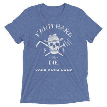Customizable Tri-Blend T-shirt (more colors) - Farm Hard or Die